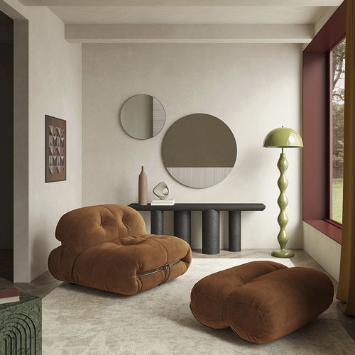 Specchio a muro - Cord Flutes M - DEKNUDT MIRRORS  - per appartamento / per hotel / per camera d'hotel