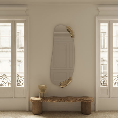 Specchio a muro - Calco Gold Hall - DEKNUDT MIRRORS  - per appartamento / per camera d'hotel / per ristorante