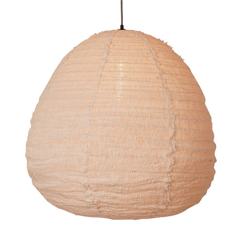 Lampada a sospensione - Kapok - GONG - in fibra naturale / contemporanea / con cavo