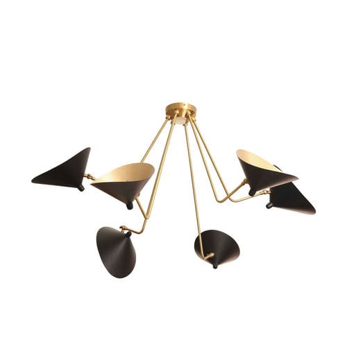 Lampadario contemporaneo - DINO - GONG - in ottone / da 6 lampadine / 2 livelli