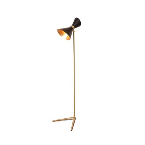 Lampada da terra - PEGGY UP & DOWN - GONG - in ottone / contemporanea / con cavo