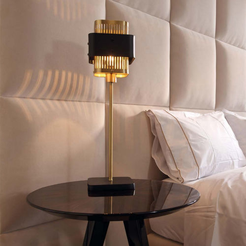 Lampada da tavolo - TARYA - GONG - in ottone / contemporanea / con cavo