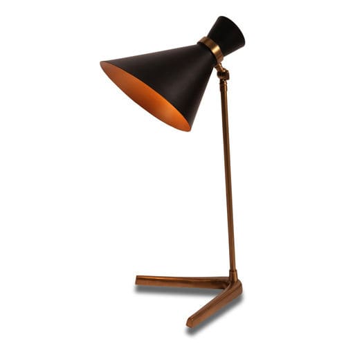 Lampada da tavolo - PEGGY - GONG - in ottone / contemporanea / con cavo