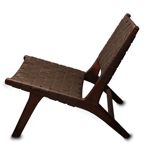 Chauffeuse contemporanea - BORO  - GONG - in pelle / in rattan / in teak