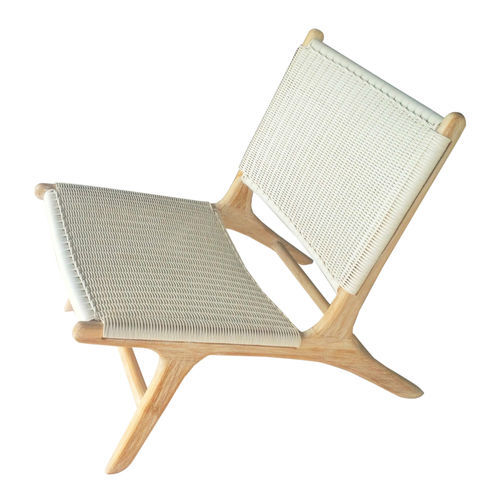Poltrona contemporanea - MADISON  - GONG - in rattan sintetico / in teak / bianca