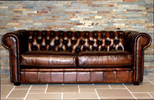 Divano chesterfield - DUNDEE - HAZENKAMP FURNITURES BV - in pelle / marrone / 2 posti
