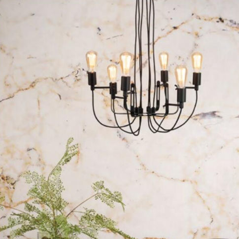 Lampadario contemporaneo - SEATTLE/H/B  - it's about RoMi - in ferro / in tessuto / da 6 lampadine