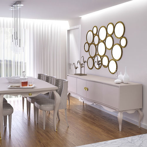 Specchio a muro - Bubbles - Jetclass - design originale / rotondo / in metallo laccato