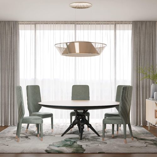 Sedia contemporanea - Boulevard  - Jetclass - da interno / in tessuto / con supporto in acciaio inossidabile lucido