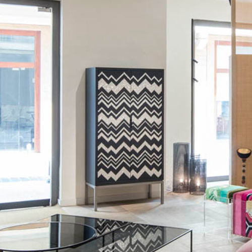Credenza alta - ZIGZAG - NADA DEBS - contemporanea / in legno / in acciaio