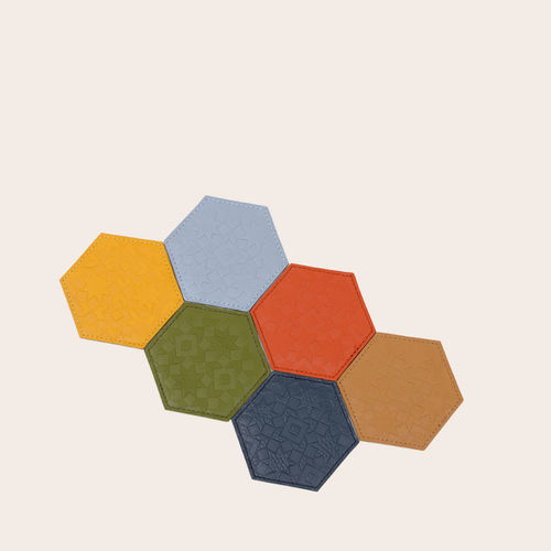 Sottobicchiere in pelle - HEXAGON - NADA DEBS