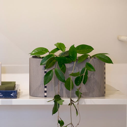 Vaso da giardino in acciaio - MARQUETRYMANIA - NADA DEBS - in rovere / in noce americano / da appoggio