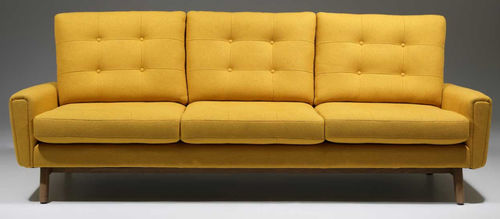 Divano contemporaneo - CLIVE - ORIOR BY DESIGN LTD - in tessuto / giallo / 3 posti