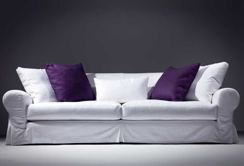Divano contemporaneo - STANFORD - ORIOR BY DESIGN LTD - in tessuto / bianco / 3 posti