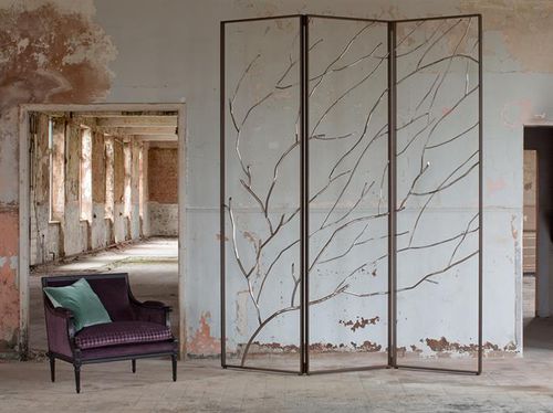 Paravento contemporaneo - WAYSIDE - VILLIERS - in acciaio inossidabile