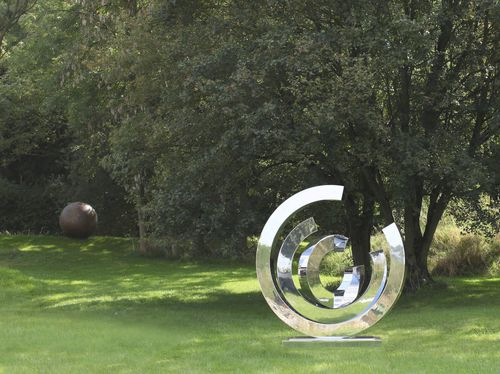 Scultura in acciaio inossidabile lucido - Revolution - VILLIERS - per spazi pubblici