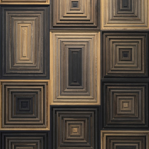 Pannello decorativo da parete - Ledger Bog Oak - WONDERWALL STUDIOS - per interni / di rivestimento / di lunga durata