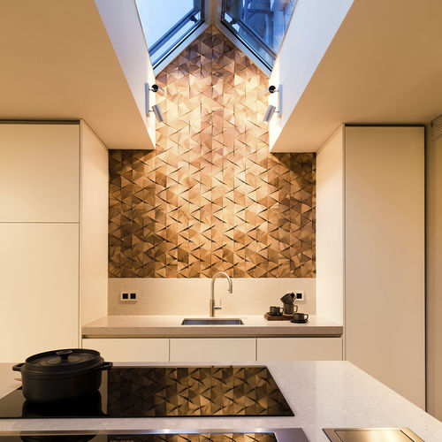 Pannello decorativo da parete - Blades Walnut - WONDERWALL STUDIOS - per interni / di rivestimento / in noce