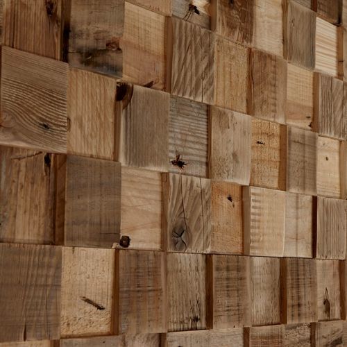 Lastra di paramento in legno - Cube Salvaged Pine - WONDERWALL STUDIOS - da interno / da incollare / rustica