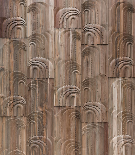 Pannello decorativo da parete - Silver Teak - WONDERWALL STUDIOS - per interni / di rivestimento / in teak riciclato