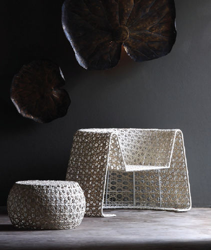Pouf contemporaneo - COCO BABY  - PLATO - in rattan