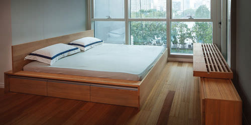 Mobile TV contemporaneo - FOLD PLAY - PLATO - in teak / in rovere / non specificato