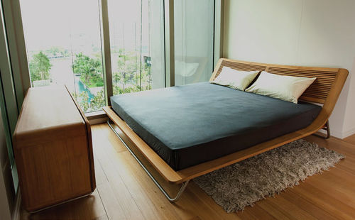 Letto matrimoniale - SEGRETO - PLATO - contemporaneo / in teak