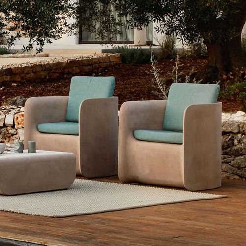 Poltrona contemporanea - NOVA - Myyour - in tessuto / con cuscino rimovibile / grigia