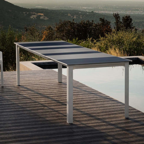 Tavolo da pranzo contemporaneo - LEVANTE - Myyour - in ceramica / con supporto in legno / rettangolare