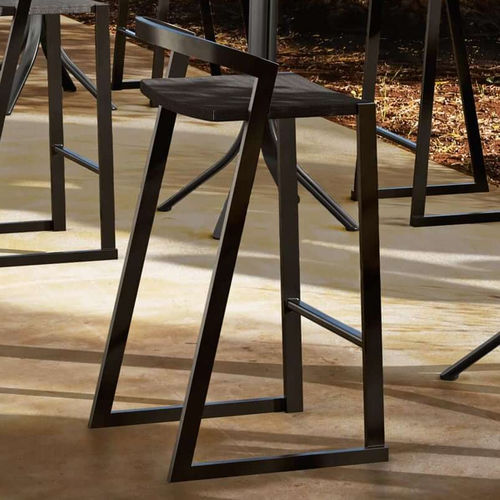 Sedia alta contemporanea - PUSH  - Myyour - da esterno / in alluminio / con supporto in alluminio