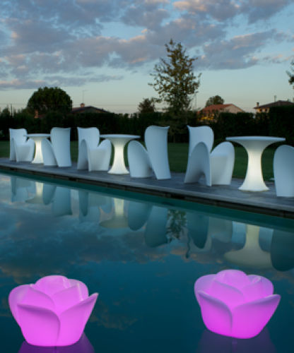 Poltrona design originale - LILY - Myyour - in tessuto / in polietilene / con rivestimento rimovibile