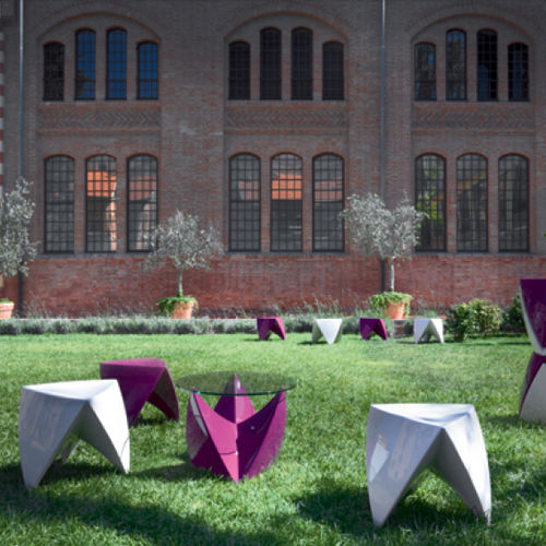 Tavolo d'appoggio design originale - Myyour - in ABS / in PMMA / in vetro