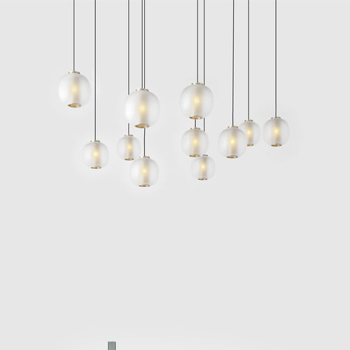 Lampada a sospensione - BLOOM - Resident - in acciaio inossidabile / in vetro soffiato / contemporanea