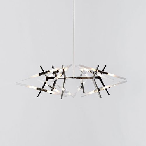 Lampadario contemporaneo - ASTRAL AGNES 03 - 24 - Roll & Hill - in vetro / in alluminio / contract