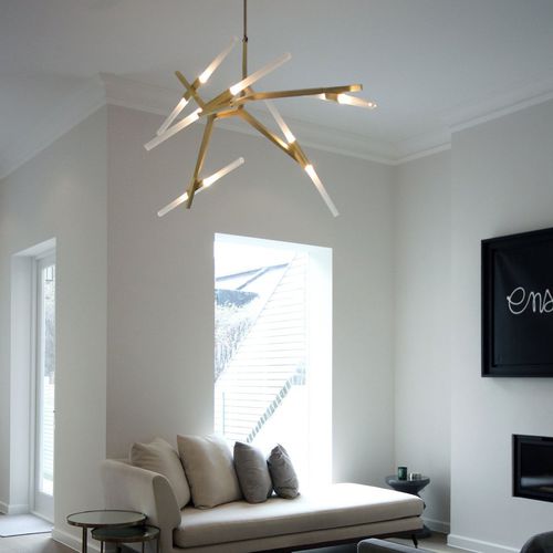 Lampadario contemporaneo - AGNES 10 - Roll & Hill - in vetro / in alluminio / contract