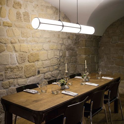 Lampada a sospensione - ENDLESS STRAIGHT - Roll & Hill - in alluminio / in legno / in acrilico