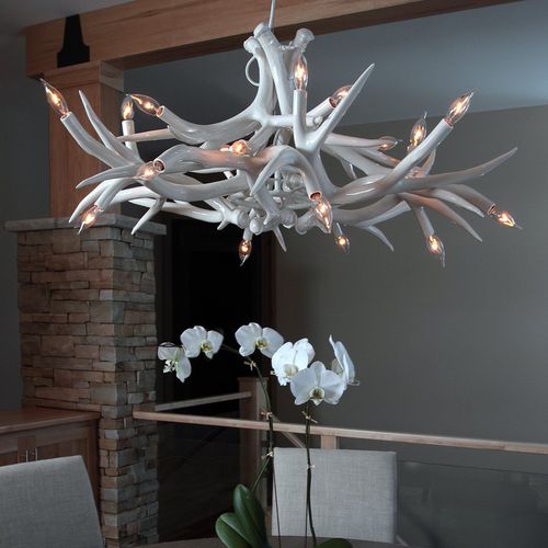 Lampadario contemporaneo - SUPERORDINATE ANTLER 12 - Roll & Hill - in ceramica / contract / a incandescenza