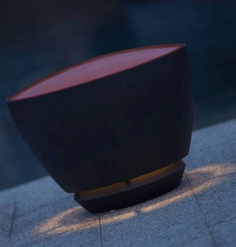 Sgabello contemporaneo - TIP TOP - Urbes 21 - in fibra di vetro / con supporto in ghisa di alluminio / luminoso