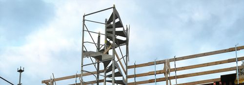 Scala a chiocciola - ESCALIB MDS - ALPHI SAS  - con gradini in metallo / tecnica / con alzata