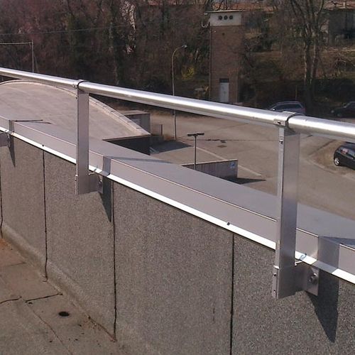 Ringhiera in alluminio - VECTACO® OFFSET PARAPET - ALSOLU  - a sbarre / da esterno / per esterno