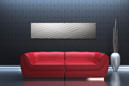 Pannello decorativo da parete - WAVE 3 - MUR design - in materiale riciclato / in legno / testurizzato