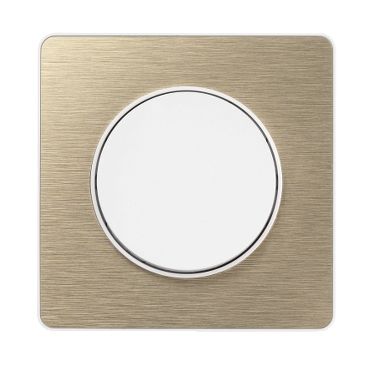 Interruttore a pulsante - ODACE - SCHNEIDER ELECTRIC - ad incasso / in alluminio / contemporaneo