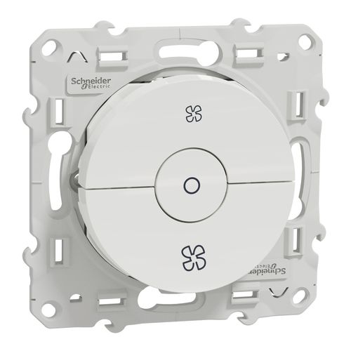 Interruttore per ventilazione - ODACE  - SCHNEIDER ELECTRIC - con interruttore a pulsante / ad incasso / doppio