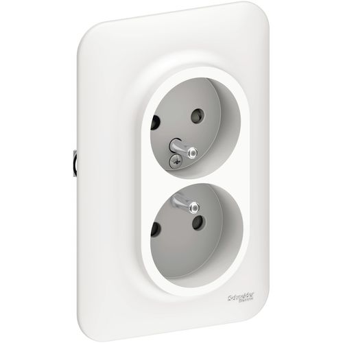 Presa di corrente - Ovalis  - SCHNEIDER ELECTRIC - doppia / da parete / da incasso