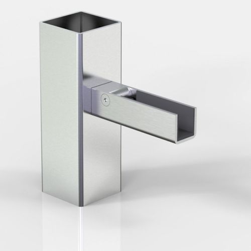Morsetto per vetro in vetro - 9410VA - PAULI FRANCE  - per balcone / per scala / per vetro