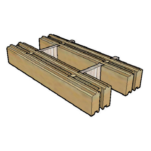 Blocco di calcestruzzo per legno - HR 300  - PBM BLOC - Global Green System - per case a basso consumo energetico / ad alte prestazioni