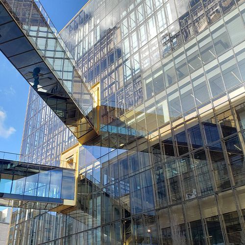 Lastra di paramento in acciaio inossidabile - LINEN - POHL Metal Systems GmbH - da esterno / contemporanea / a rilievo