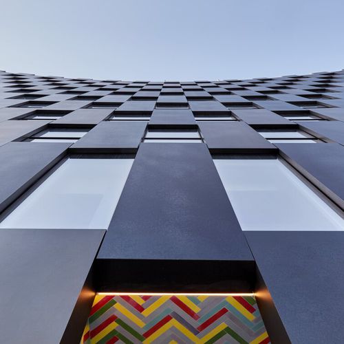 Lastra di paramento in acciaio inossidabile - CHARCOAL  - POHL Metal Systems GmbH - da esterno / contemporanea / opaca
