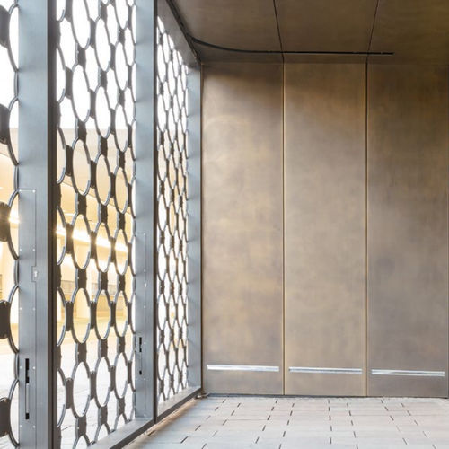 Lastra di paramento in ottone - BRONZE HAIRLINE DARK  - POHL Metal Systems GmbH - per facciate / contemporanea / levigata