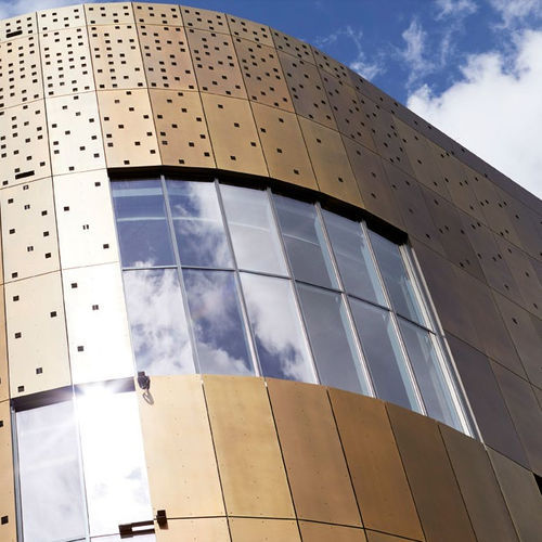 Lastra di paramento in ottone - BRONZE HAIRLINE NATURAL  - POHL Metal Systems GmbH - per facciate / contemporanea / levigata